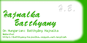 hajnalka batthyany business card