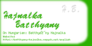 hajnalka batthyany business card